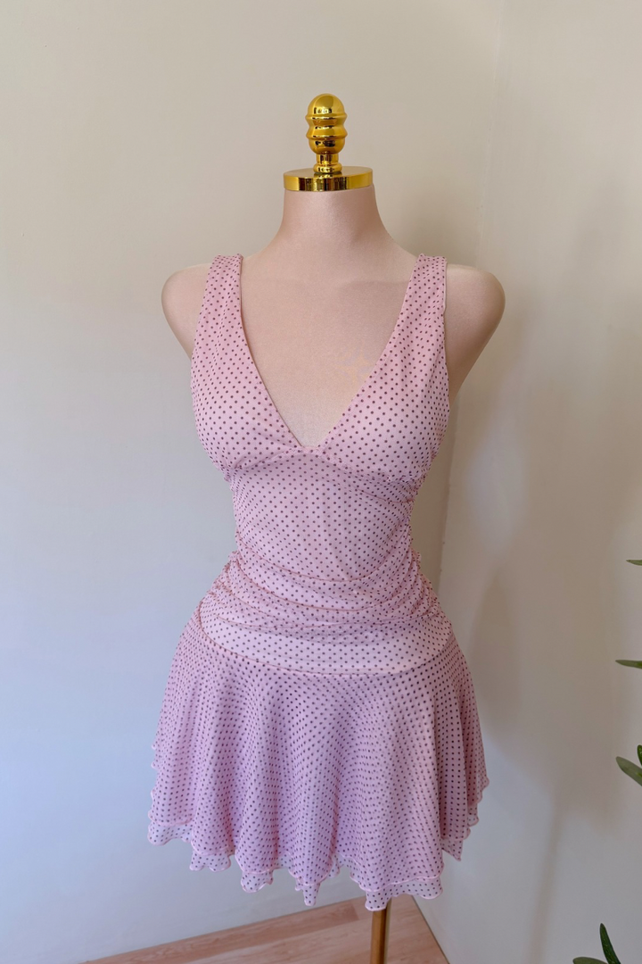 Vestido Lemon Polka Rosa